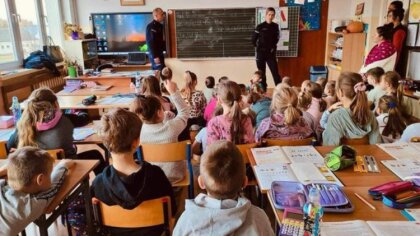 Ostrów Mazowiecka - Policjanci z Zespołu ds. Profilaktyki Społecznej, Nieletnich