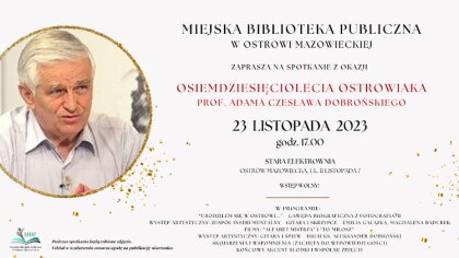 Ostrów Mazowiecka - Miejska Biblioteka Publiczna w Ostrowi Mazowieckiej zaprasza