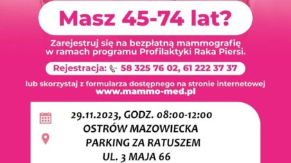 Ostrów Mazowiecka - W ramach Profilaktyki Raka Piersi Narodowy Fundusz Zdrowia z
