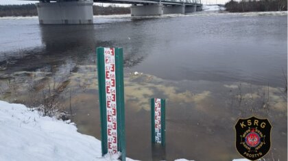 Ostrów Mazowiecka - W poniedziałek, 15 stycznia 2024 roku poziom wody w rzece Bu