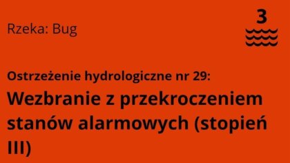 Ostrów Mazowiecka - W czwartek 25 stycznia o godz. 7.00 po raz kolejny, rzeka Bu
