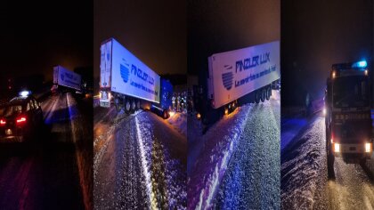 Ostrów Mazowiecka - Z powodu złych warunków atmosferycznych nawierzchnia na jezd