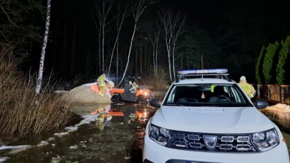 Ostrów Mazowiecka - Do późnych godzin nocnych 28 stycznia 2024 roku strażacy pra