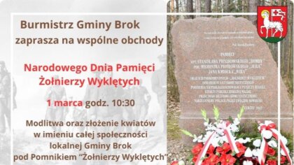 Ostrów Mazowiecka - Burmistrz Gminy Brok zaprasza na wspólne obchody Narodowego 