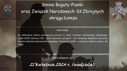 Ostrów Mazowiecka - Urząd Gminy Boguty-Pianki oraz Związek Narodowych Sił Zbrojn