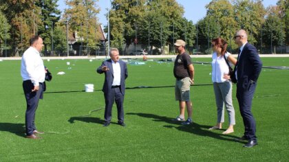 Ostrów Mazowiecka - Starosta Ostrowski Jerzy Bauer wraz z Wicestarostą Bartłomie