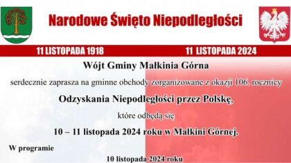 Ostrów Mazowiecka - Z okazji 106. rocznicy odzyskania niepodległości wójt gminy 