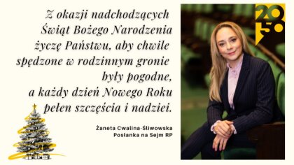 Ostrów Mazowiecka - Z okazji nadchodzących Świąt Bożego Narodzenia życzę Państwu