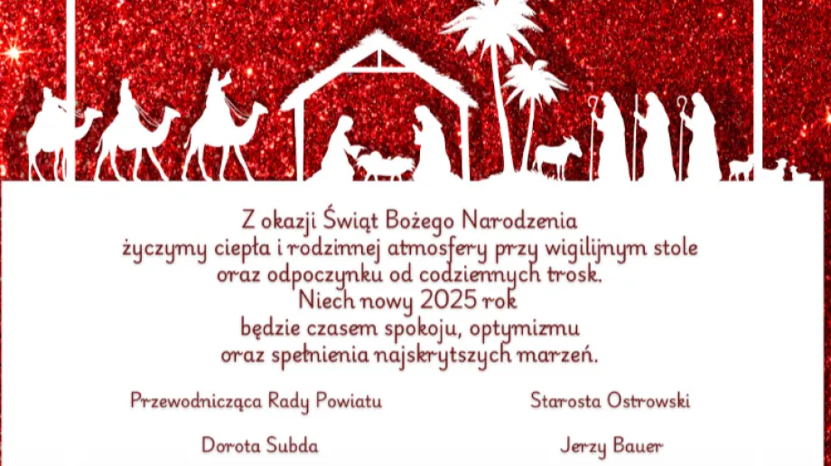 Z okazji Świąt Bożego Narodzenia życzymy ciepła i rodzinnej atmosfery przy wigilijnym stole oraz odpoczynku od codziennych trosk. Niech nowy 2