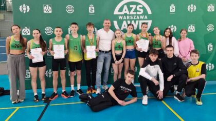 Ostrów Mazowiecka - Podczas Halowych Mistrzostw Mazowsza U-16 w lekkiej atletyce