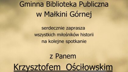 Ostrów Mazowiecka - Gminna Biblioteka Publiczna w Małkini Górnej zaprasza miłośn