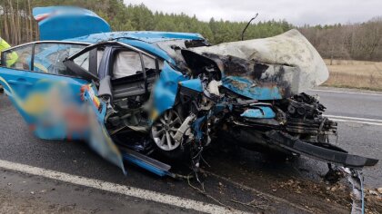 Ostrów Mazowiecka - Do groźnego wypadku doszło wczoraj (27 marca) tuż przed godz