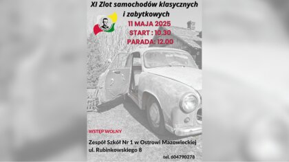 Ostrów Mazowiecka - Miłośnicy motoryzacji już nie mogą się doczekać. 11 maja w O