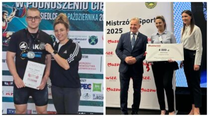 Ostrów Mazowiecka - Zawodnik UOLKA Ostrów Mazowiecka oraz jego trenerka odebrali