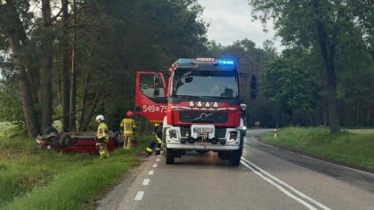 Ostrów Mazowiecka - W Strękowie doszło do groźnie wyglądającego zdarzenie drogow