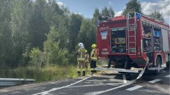 Ostrów Mazowiecka - Strażacy - ochotnicy zostali zadysponowani do poża