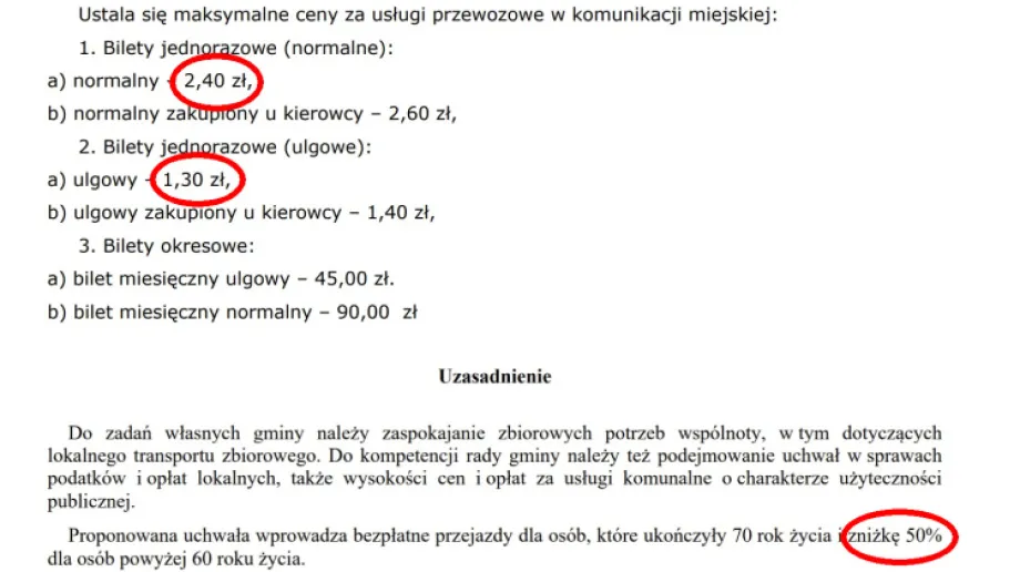 Na sesji Rady Miasta Ostrów Mazowiecka, zaplanowanej na 11 czerwca br., radni podejmą decyzję dotyczącą cen biletów komunikacji miejskiej. Zg