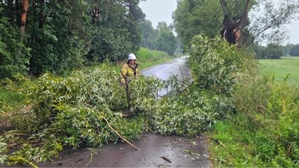 Ostrów Mazowiecka - Powiało w miniony weekend. Szczęśliwie nikt nie ucierpiał, j