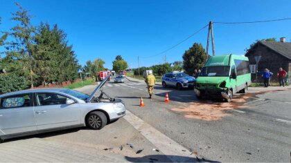 Ostrów Mazowiecka - Na trasie Ostrołęka - Ostrów Mazowiecka doszło do wypadku, k