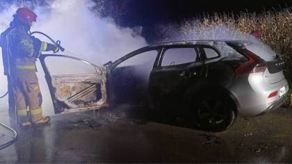 Ostrów Mazowiecka - Wczoraj doszło do groźnego pożaru samochodu osobowego na dro