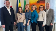 Tola Jasionowska i Weronika Humaj odwiedziły burmistrza