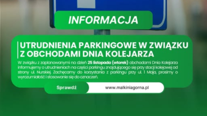 Ostrów Mazowiecka - Część parkingu przy stacji kolejowej w Małkini Górnej zostan