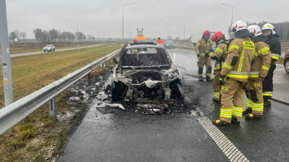 Ostrów Mazowiecka - Na drodze S61 w rejonie Sulęcina Włościańskiego w trakcie ja