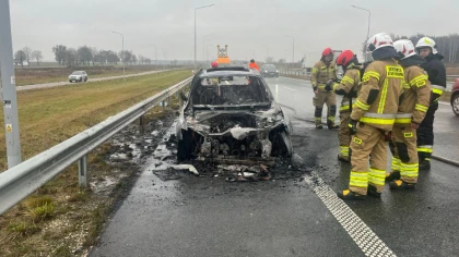 Ostrów Mazowiecka - Na drodze S61 w rejonie Sulęcina Włościańskiego w trakcie ja
