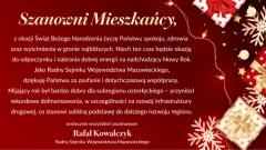 Życzenia świąteczne od Rafała Kowalczyka Radnego Sejmiku Województwa Mazowieckiego