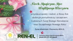 Życzenia świąteczne i noworoczne od firmy REN-EL