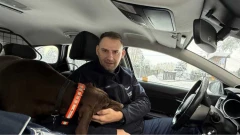 Małkińscy dzielnicowi uratowali zagubionego psa