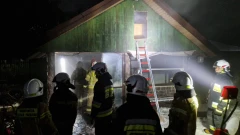 Pożar altany w Glinie