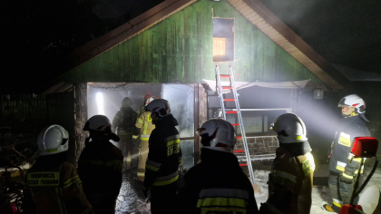 Ostrów Mazowiecka - W nocy z 27 na 28 stycznia 2026 roku doszło do pożaru altany