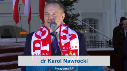 Ostrów Mazowiecka - Prezydent Karol Nawrocki wziął udział w pielgrzymce kibiców 