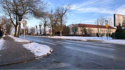 Ostrów Mazowiecka - Po wypadku na przejściu dla pieszych przy skrzyżowaniu ulic 