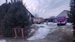 Kłęby dymu i pilna akcja. Strażacy walczyli z pożarem w budynku mieszkalnym