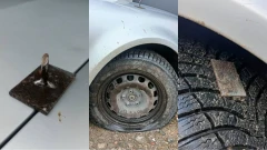 Znowu kolce na drodze w gminie Wąsewo! Kierowcy muszą uważać na uszkodzenia opon