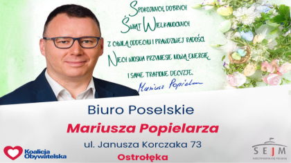 Ostrów Mazowiecka - Spokojnych, dobrych Świąt Wielkanocnych z chwilą oddechu i p