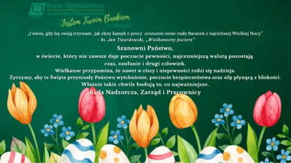 Wesołego Alleluja, I wiem, gdy łzę swoją trzymam jak złoty 