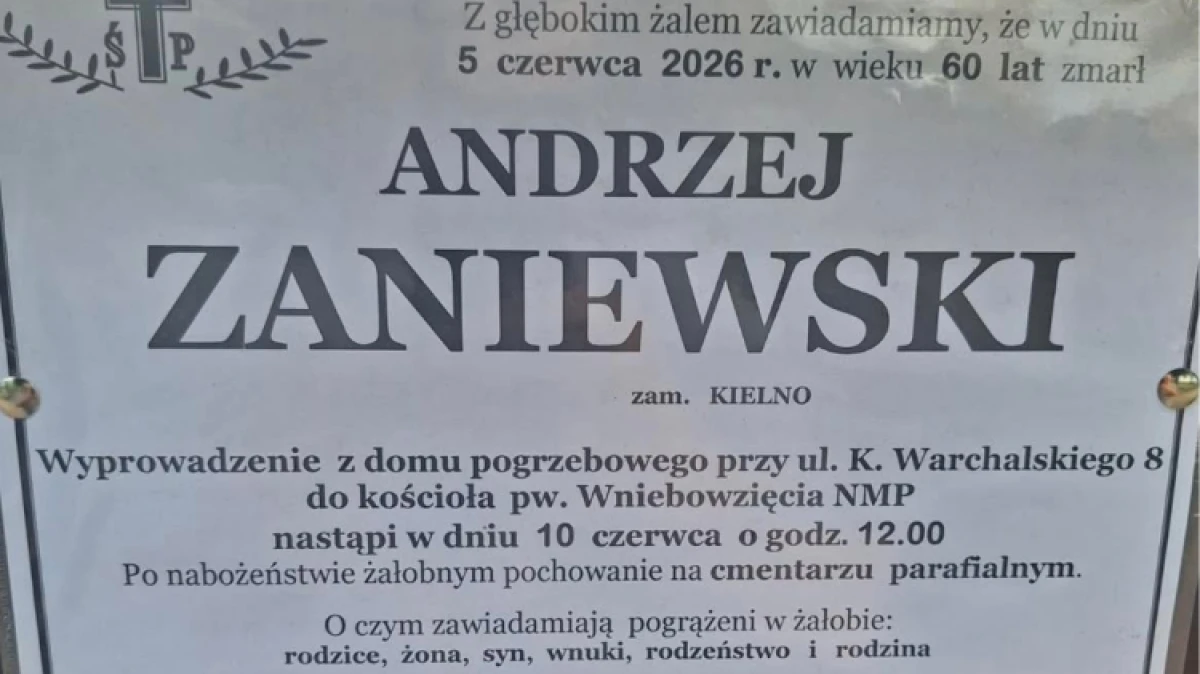 KS Ostrovia Ostrów Mazowiecka przekazała smutną wiadomość o śmierci Andrzeja Zaniewskiego, znanego w piłkarskim środowisku jako "Wandzia". 