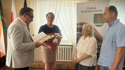 Władze gminy Małkinia Górna spotkały się z Janiną Wiśniewską