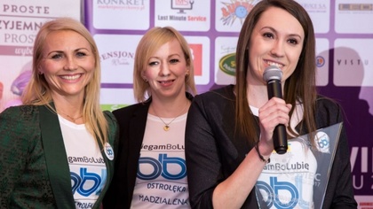 Ostrów Mazowiecka - Klaudia Baczewska podczas gali Sportowiec Roku 2017 w region