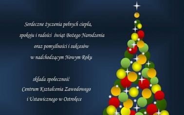 Ostrów Mazowiecka - Serdeczne życzenia pełnych ciepła, spokoju i radości świąt B