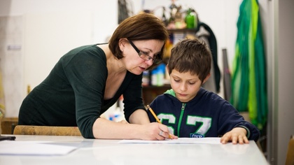 Ostrów Mazowiecka - Kilkunastu młodych adeptów sztuki próbowało swoich sił grafi