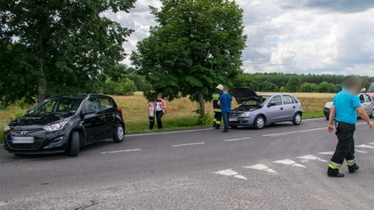Ostrów Mazowiecka - Do zderzenia trzech samochodów osobowych doszło w sobotę oko