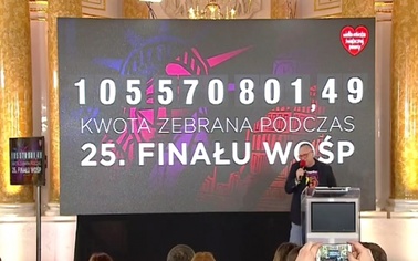 Ostrów Mazowiecka - - To kwota nieprawdopodobnie kosmiczna - tak Jerzy Owsiak ok