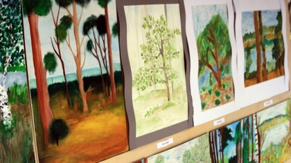 Ostrów Mazowiecka - Młodzi artyści, zwycięzcy konkursu malarskiego 