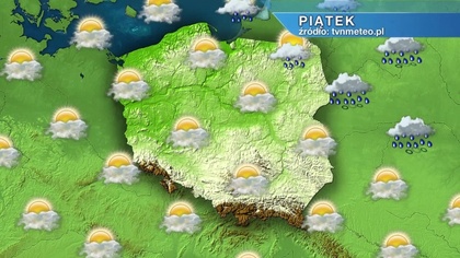 Ostrów Mazowiecka - Pogoda na piątek zapowiada się pogodnie, z małym lub umiarko