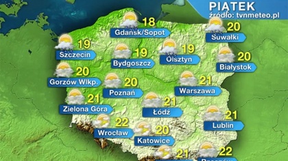 Ostrów Mazowiecka - W piątek będzie na ogół pogodnie. Tylko na północy kraju pro