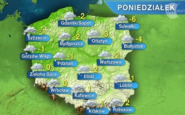 Ostrów Mazowiecka - Poniedziałek będzie pochmurny. W całym kraju przelotnie może
